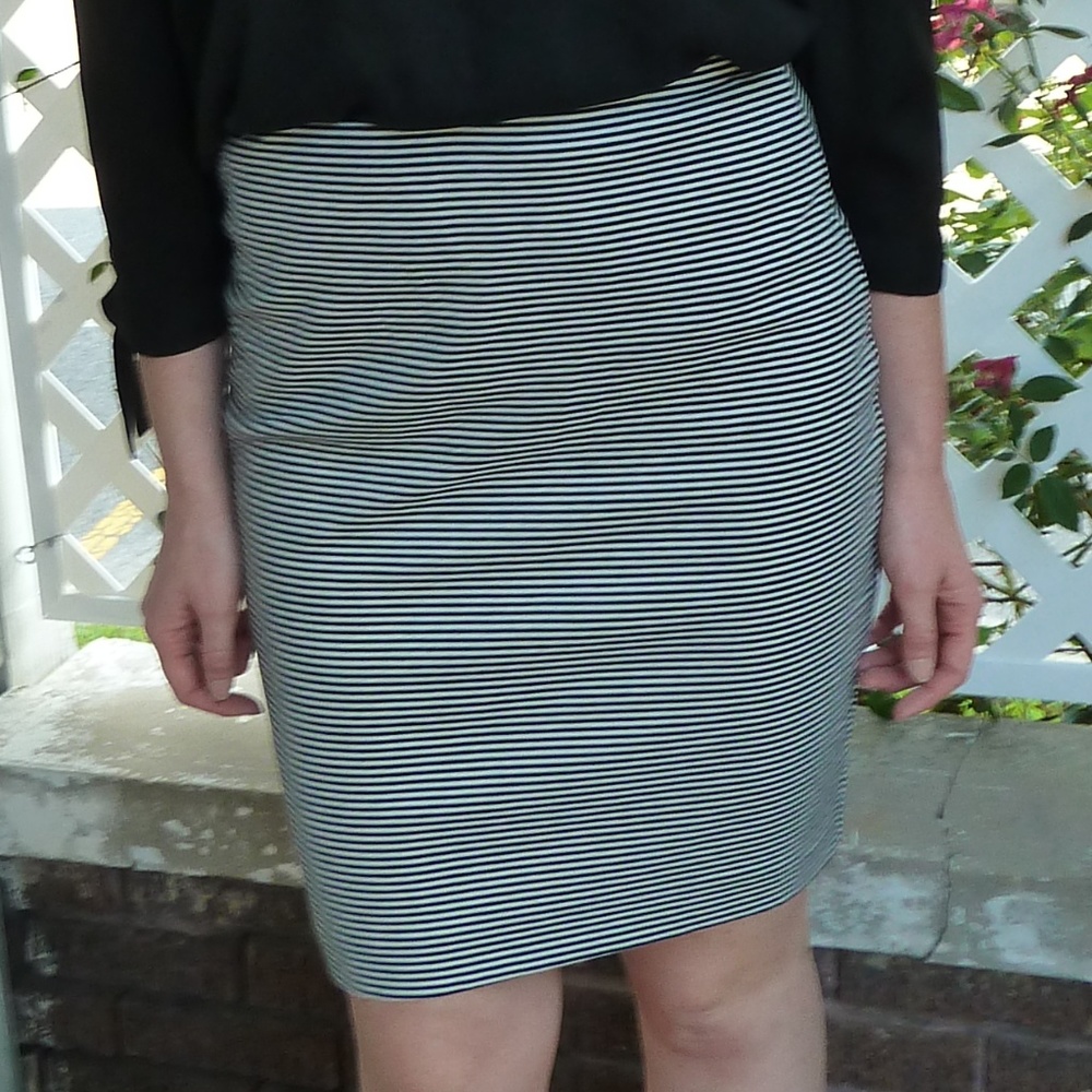 Striped Pencil Skirt